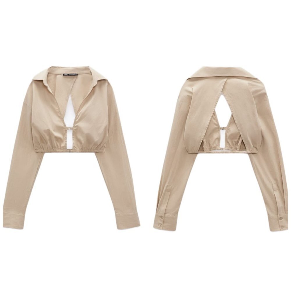CROP SHIRT SS22 NATURAL | 3067/096